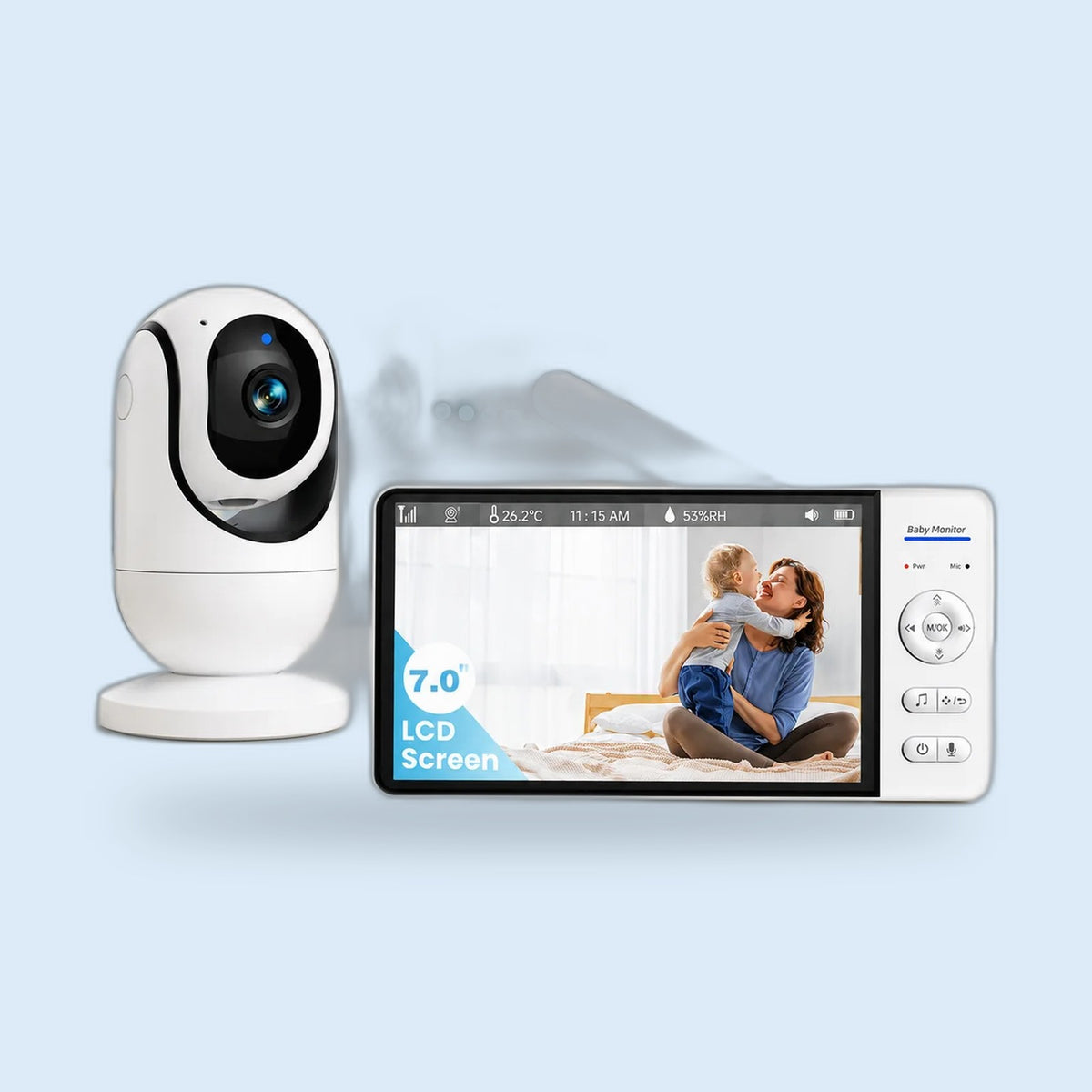 Buggino Aare – Baby monitor in white, view 2