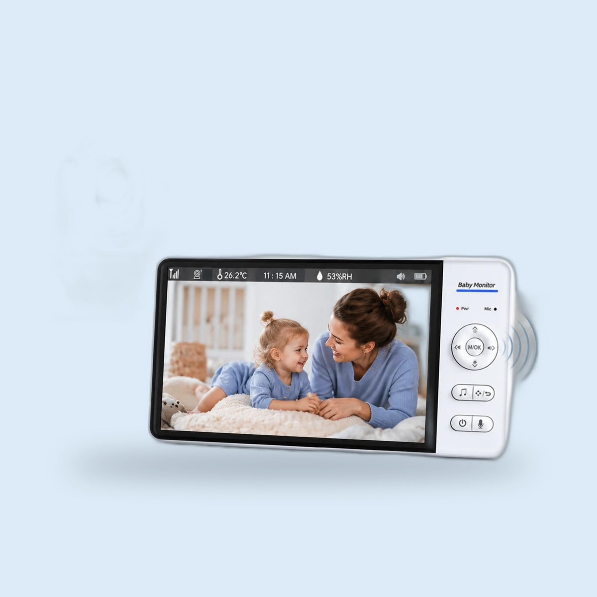 Buggino Aare – Baby monitor in white, view 3