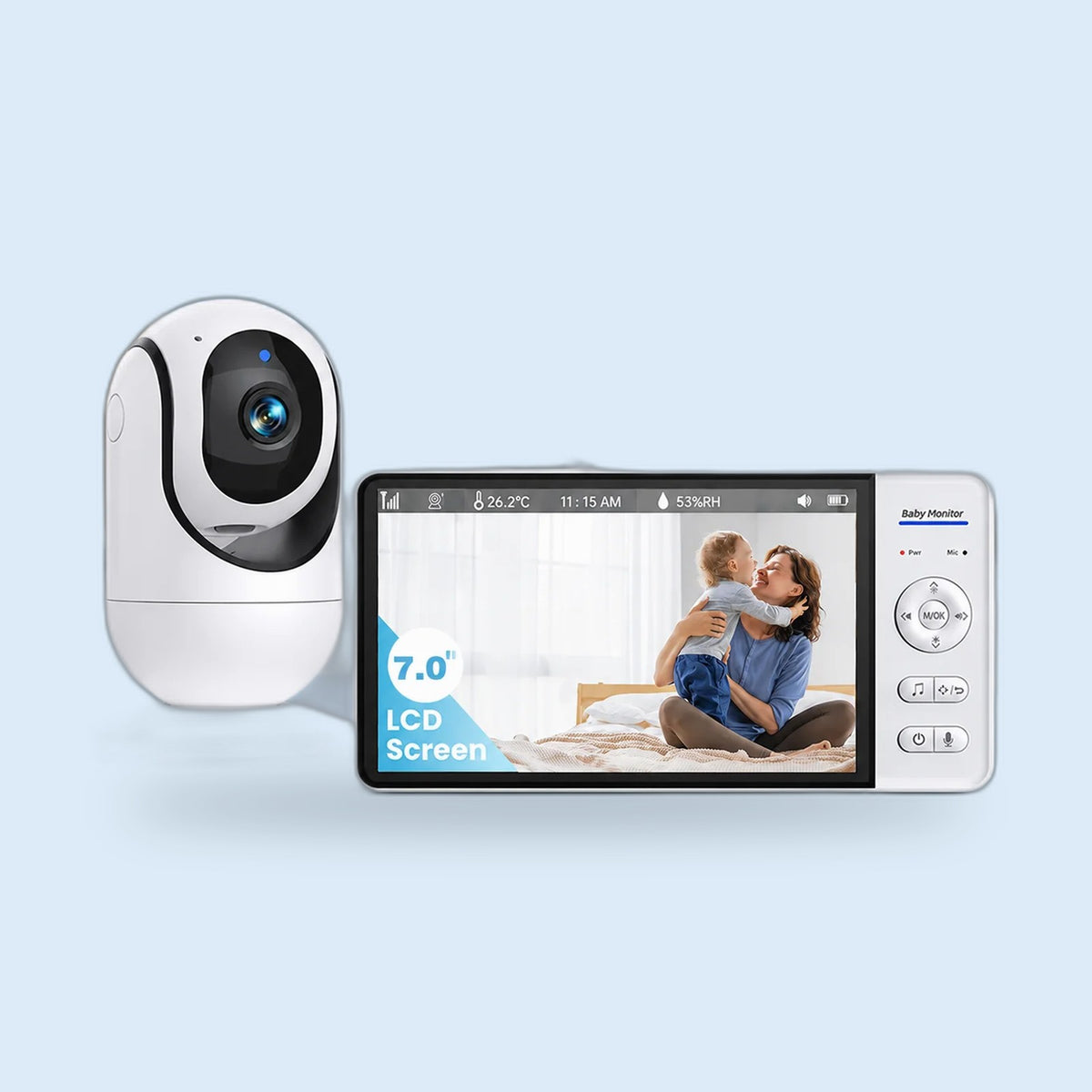 Buggino Aare – Baby monitor in white, view 5