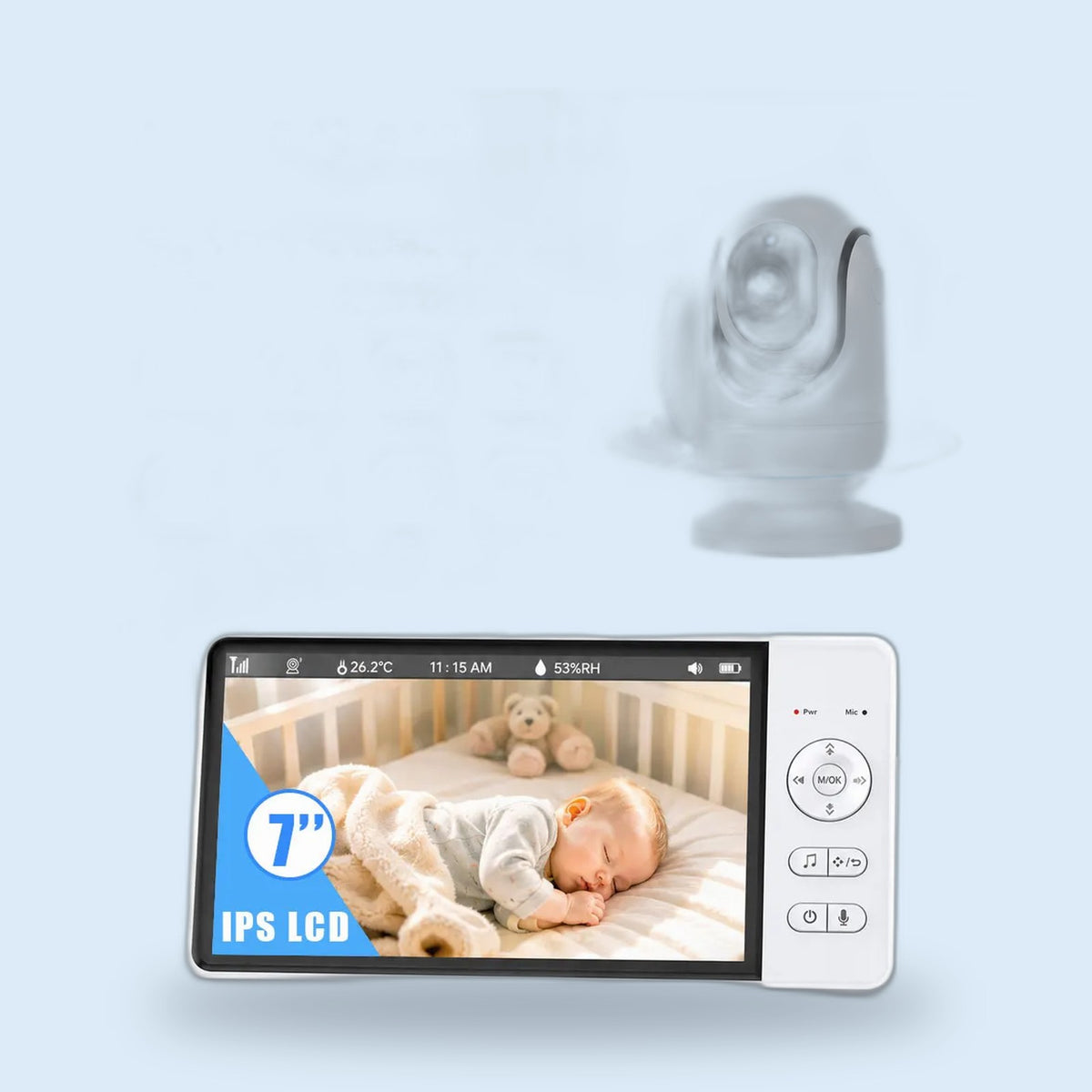 Buggino Aare – Baby monitor in white, view 7