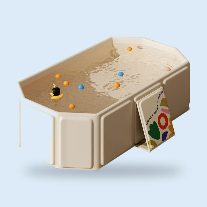 Buggino Allgäu – Babybadewanne faltbar, 75 × 45 × 25 cm, Beige