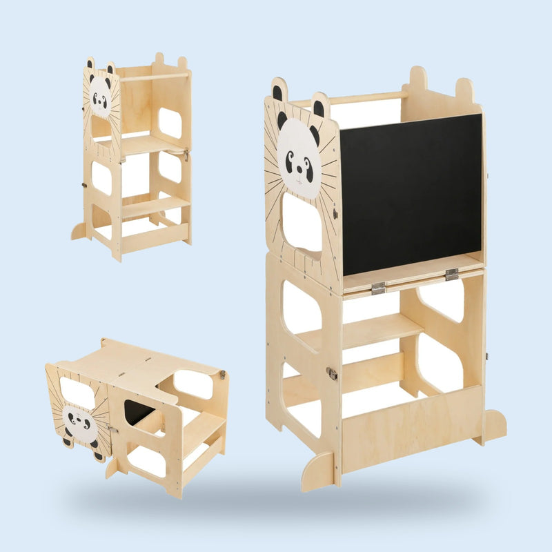 Buggino Attersee – Lernturm 3 in 1, umbaubar ohne Werkzeug, Holz