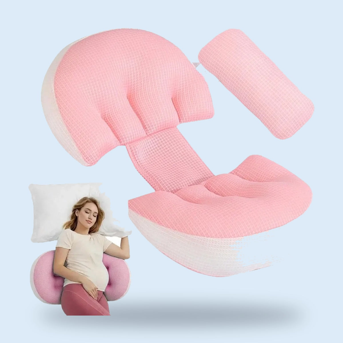 Buggino Augarten – Wedge pillow in pink, view 3