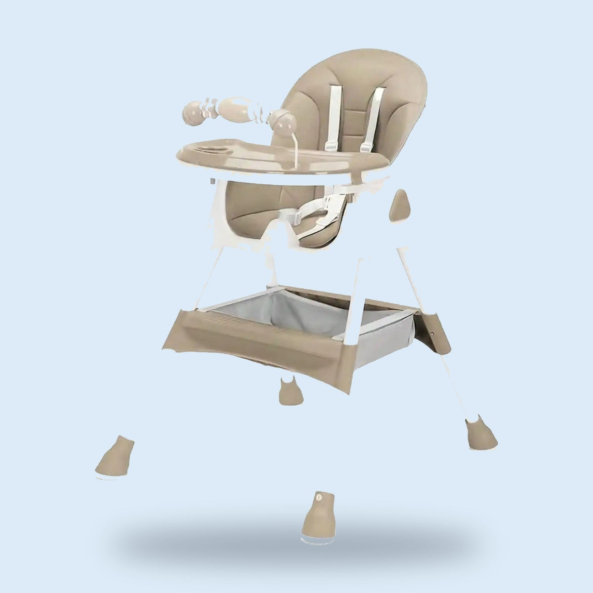 Buggino Bellevue – Hochstuhl in Khaki, Ansicht 1