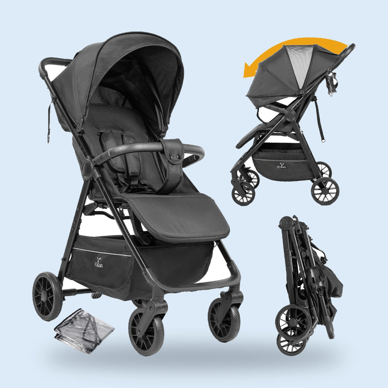 Buggino Elbe – Kombi-Kinderwagen 2 in 1, gefaltet 72 × 36 × 30 cm