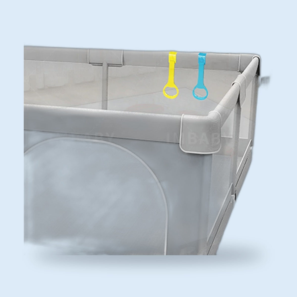 Buggino Fulda – Playpen in light gray, view 5
