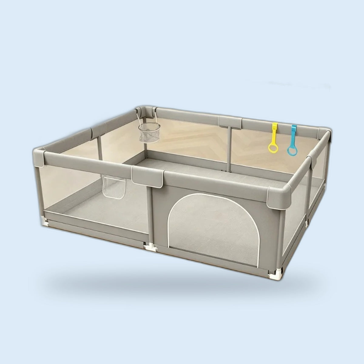 Buggino Fulda – Playpen in light gray, view 3