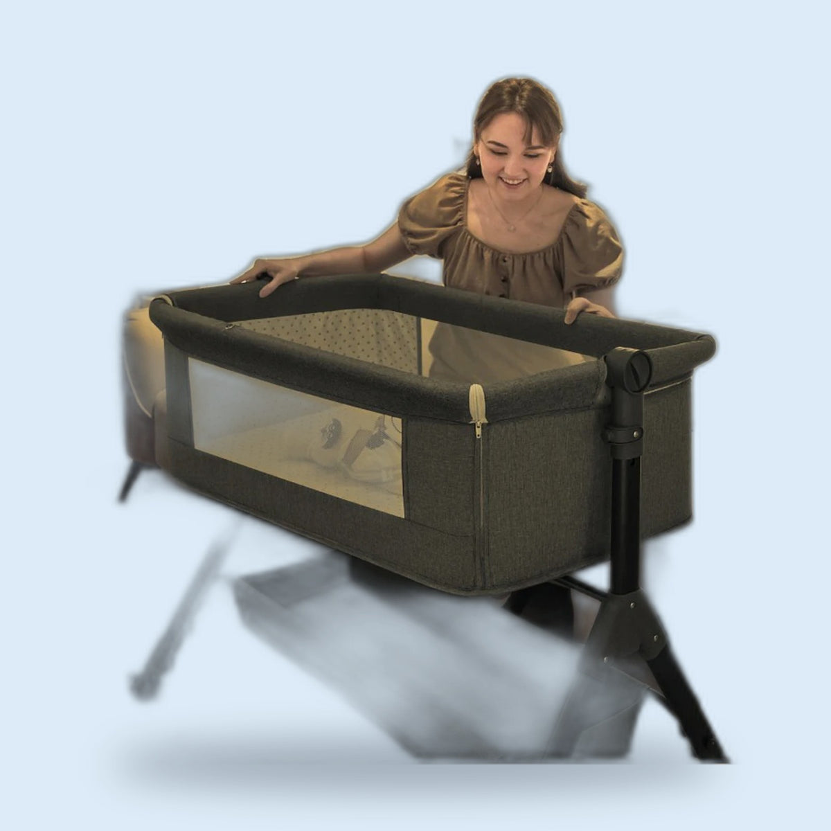 Buggino Grugapark – Beistellbett in Khaki, Ansicht 4