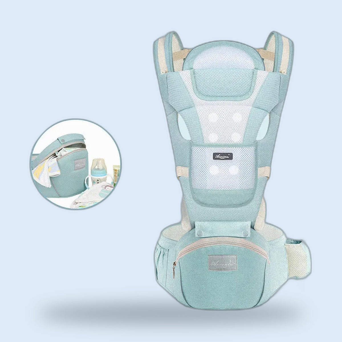 Buggino Havel – Hip seat carrier in green, view 2