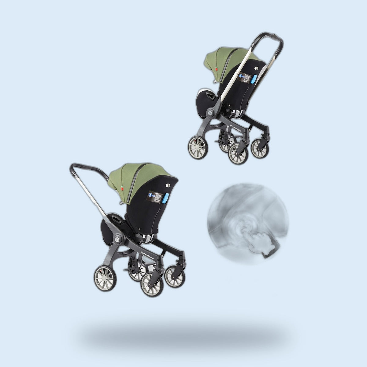 Buggino Isar – Kombi-Kinderwagen in Khaki, Ansicht 7