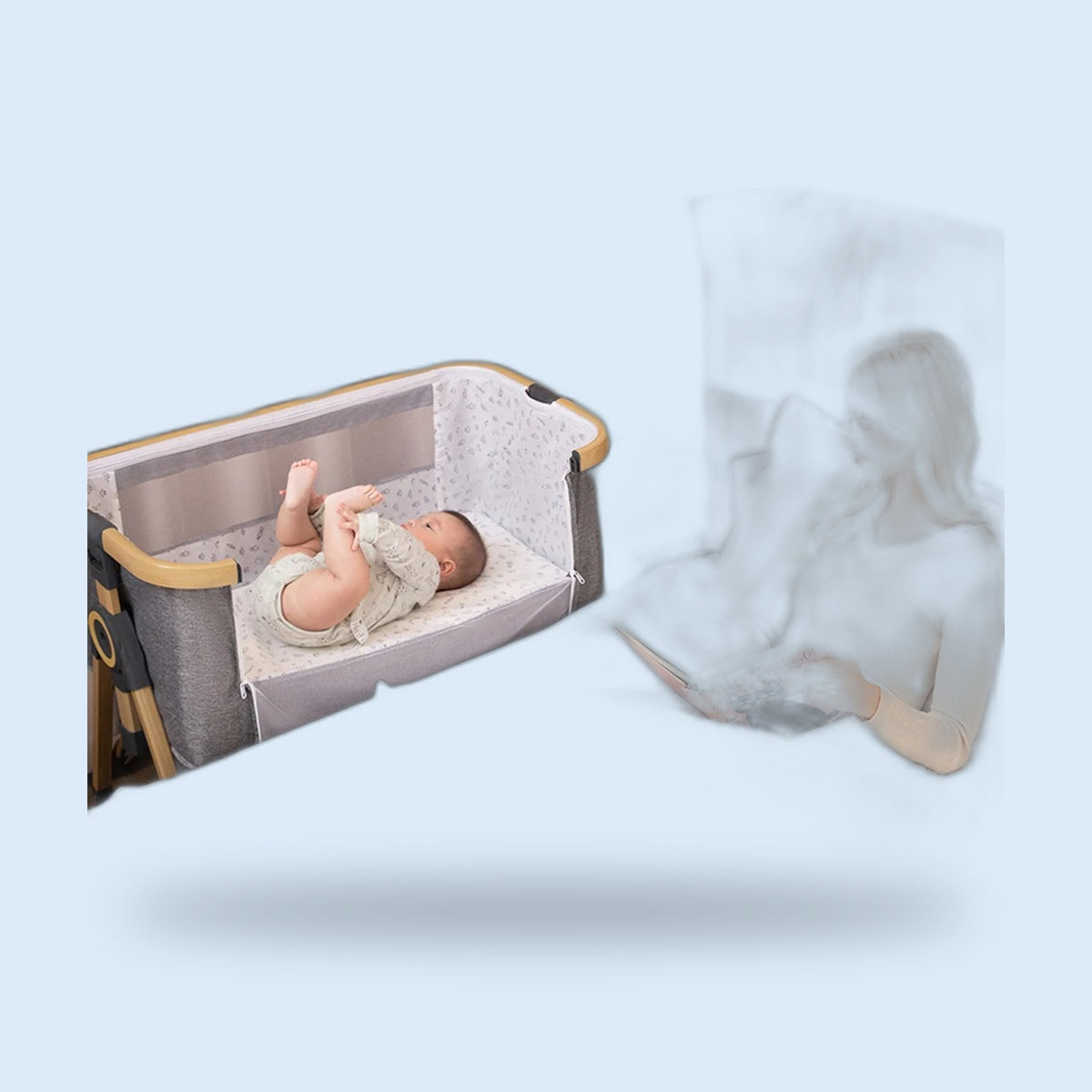 Buggino Killesberg – Babybett in Grau, Ansicht 5