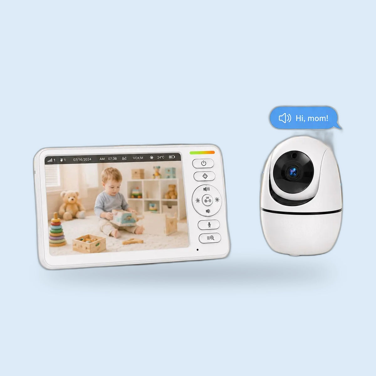 Buggino Limmat – Babyphone in Weiß, Ansicht 4