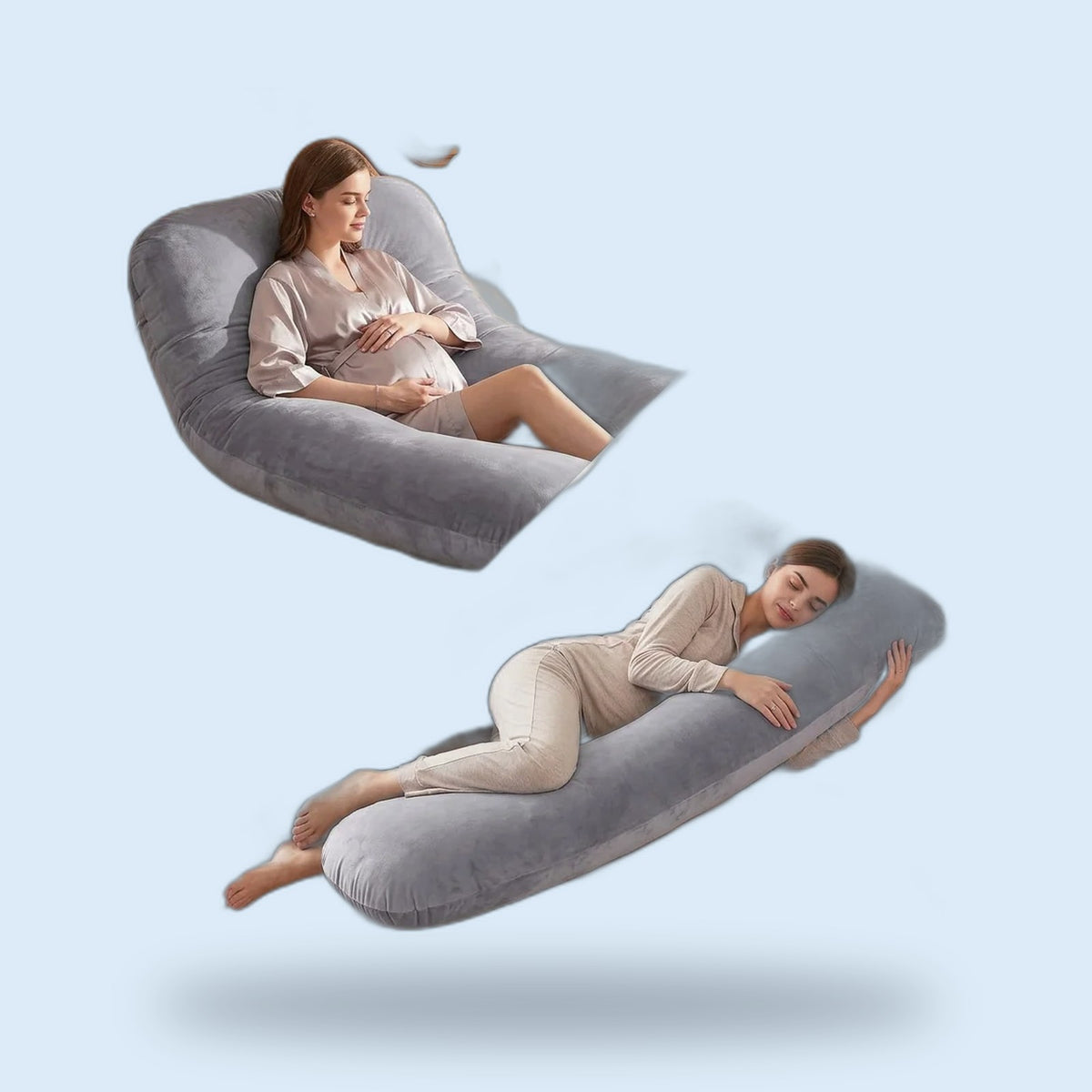 Buggino Maas – Coussin de grossesse coloris gris, vue 3