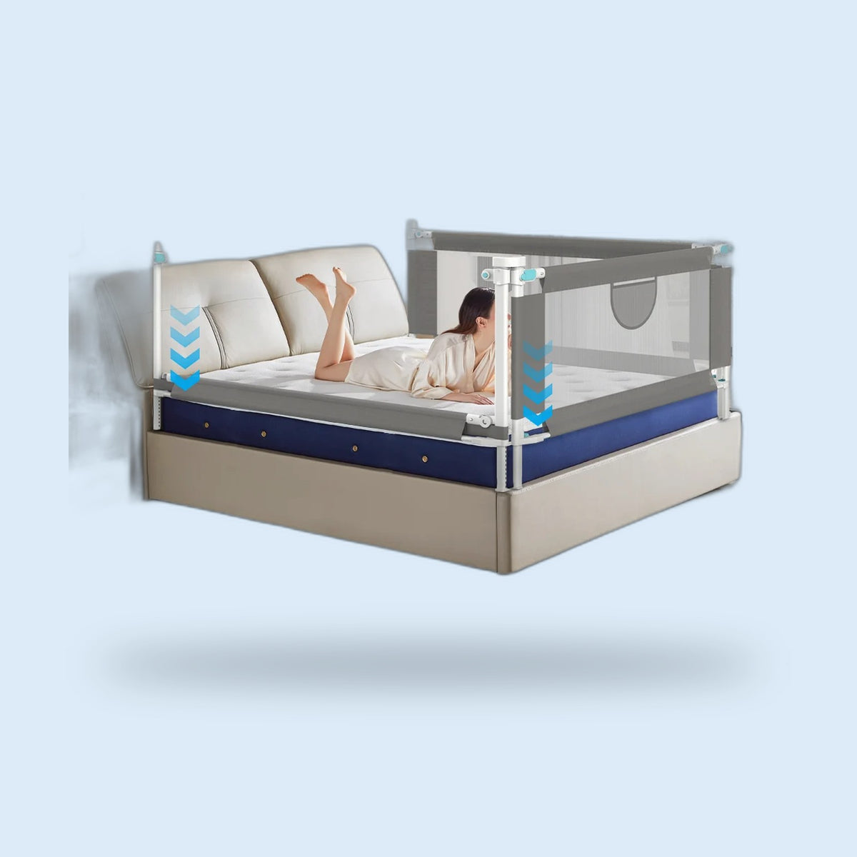 Buggino Mauerpark – Bed rail in gray, view 1