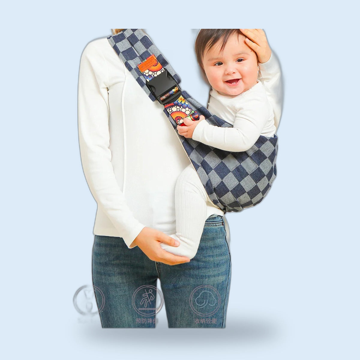 Buggino Neckar – Ring-Sling in Blau, Ansicht 3