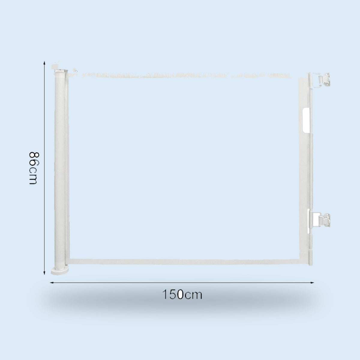 Buggino Nordpark – Barrière d’escalier coloris blanc, vue 1