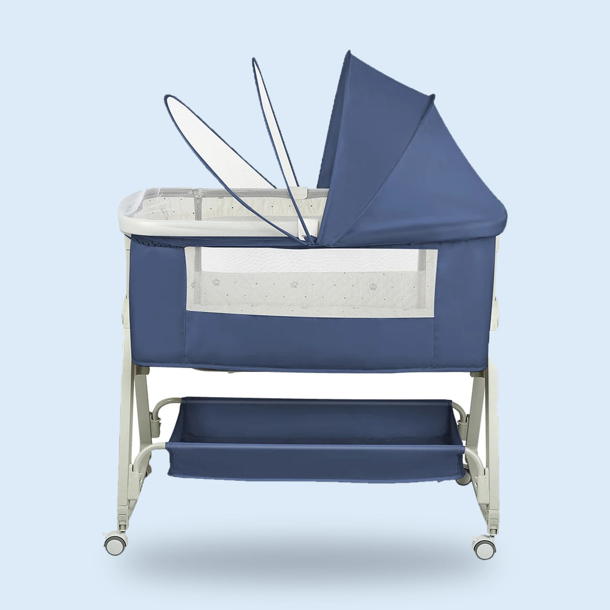 Buggino Oosterpark – Bedside crib in dark gray, view 4