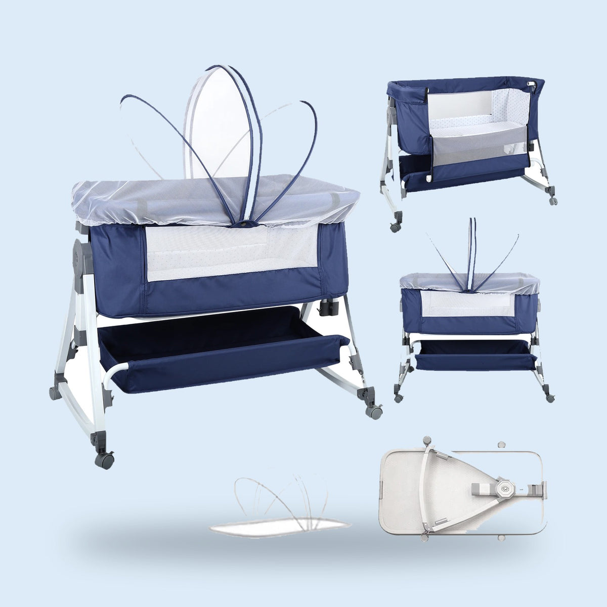 Buggino Phoenix – Babybett in Grau, Ansicht 3