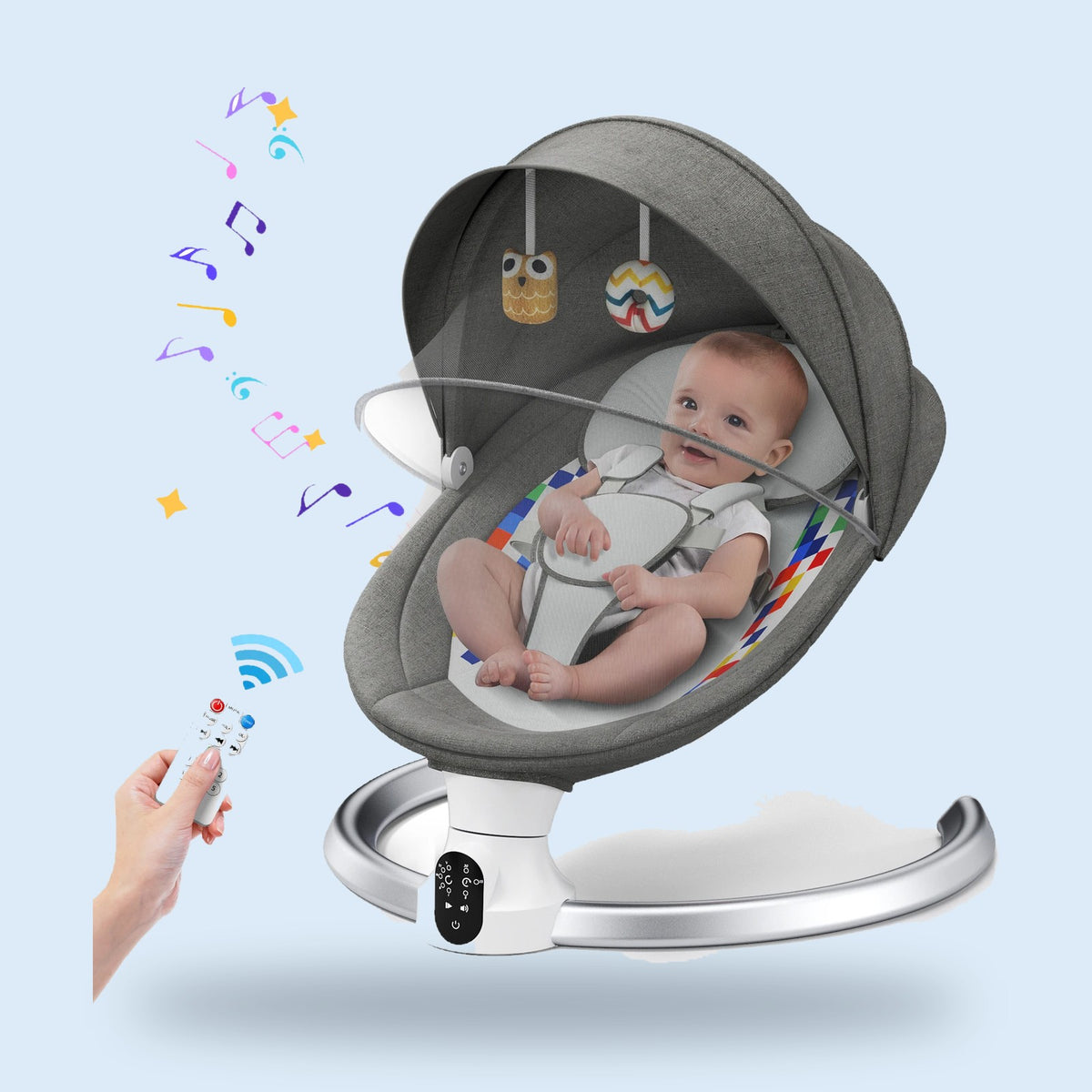 Buggino Ratzeburg – Babywippe in Schwarz, Ansicht 4