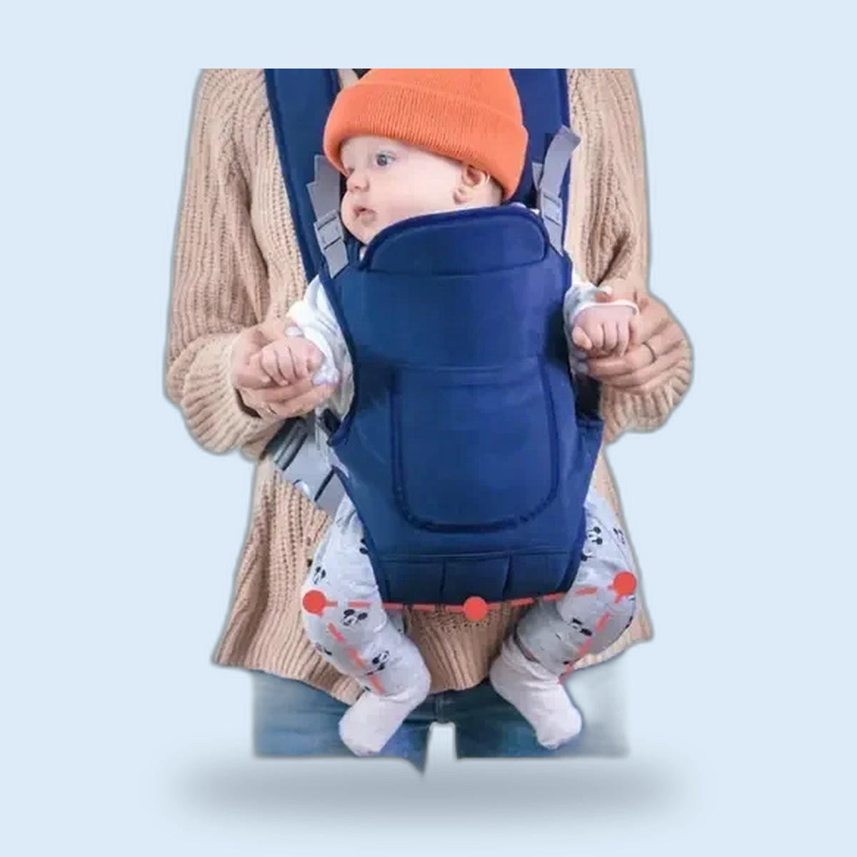 Buggino Rhone – Baby wrap in black, view 2