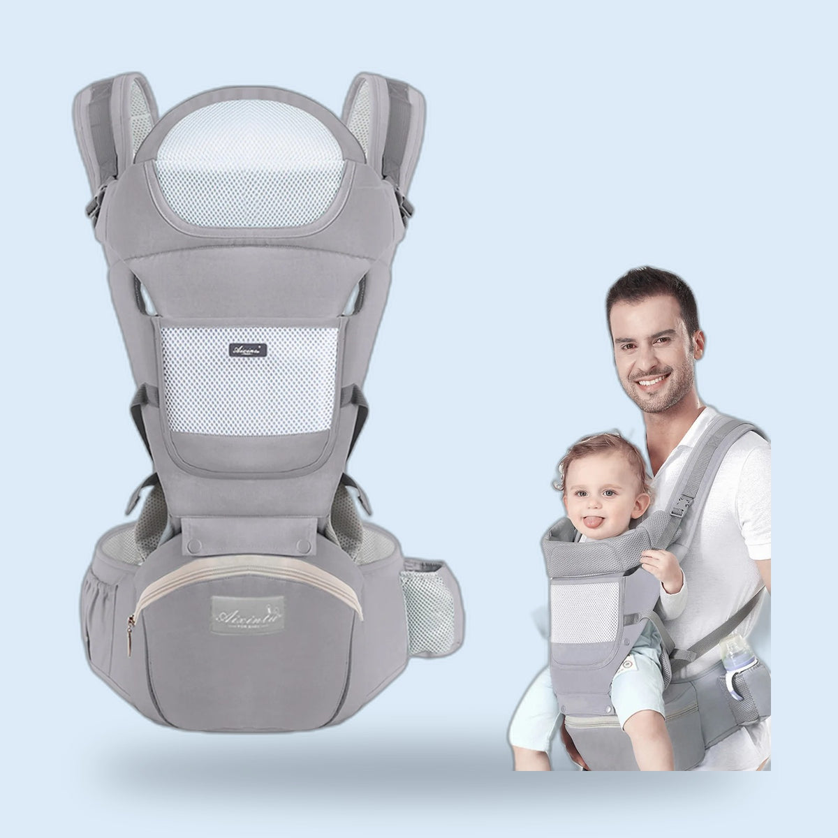 Buggino Rügen – Hip seat carrier in red, view 2