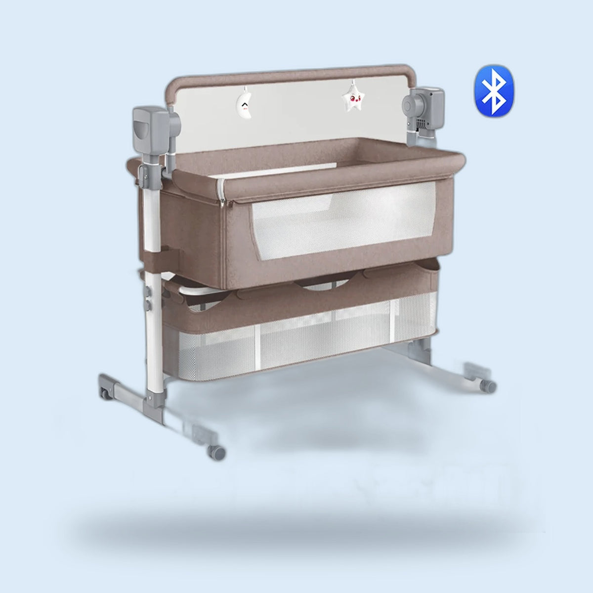 Buggino Tiergarten – Elektrisches Beistellbett in Beige, Ansicht 2