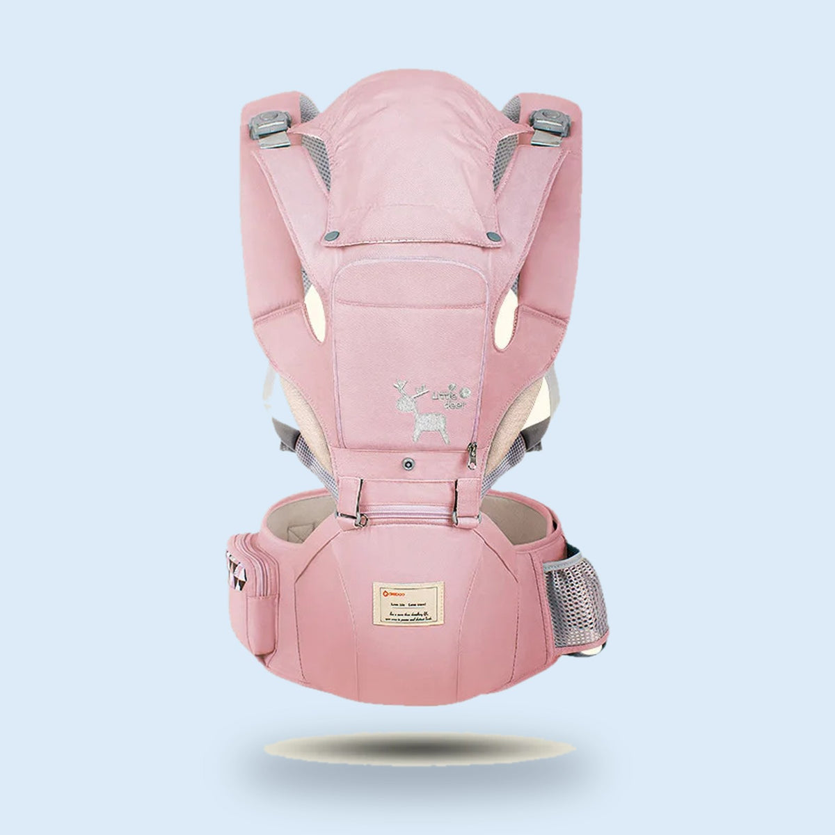 Buggino Usedom – Porte-bébé hip seat coloris rose, vue 3