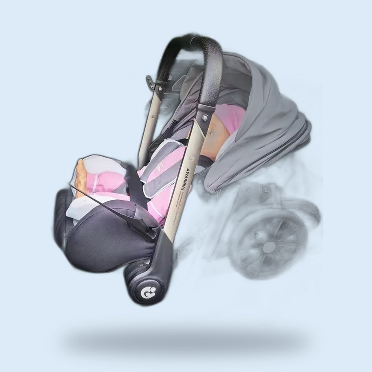 Buggino Vondel – Kombi-Kinderwagen in Schwarz, Ansicht 8