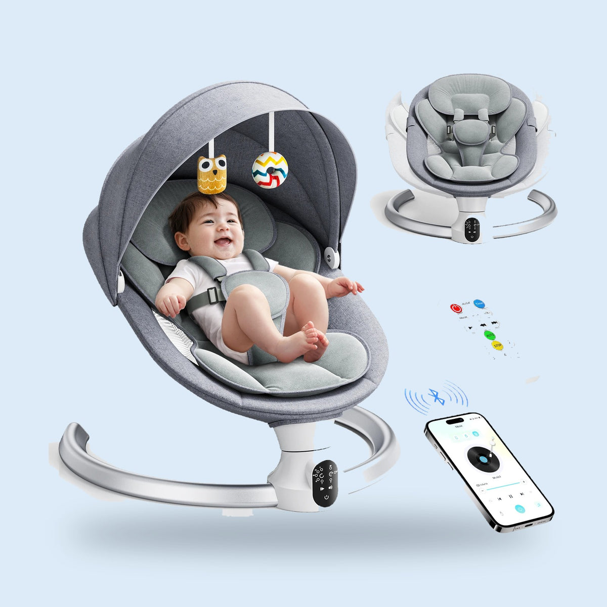Buggino Walchensee – Baby swing in pink, view 1