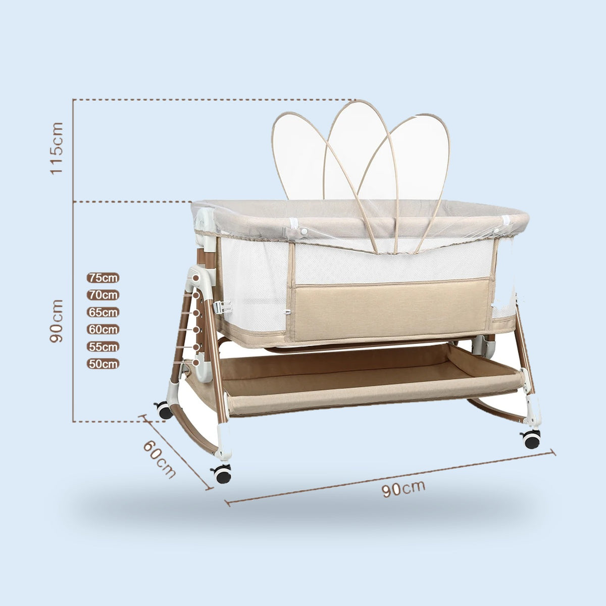 Buggino Westerpark – Lit bébé 3 en 1 coloris blanc, vue 4