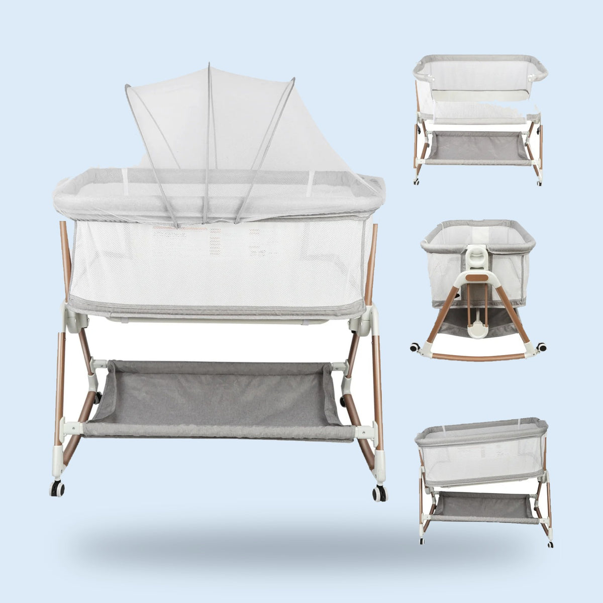 Buggino Westerpark – Lit bébé 3 en 1 coloris blanc, vue 5