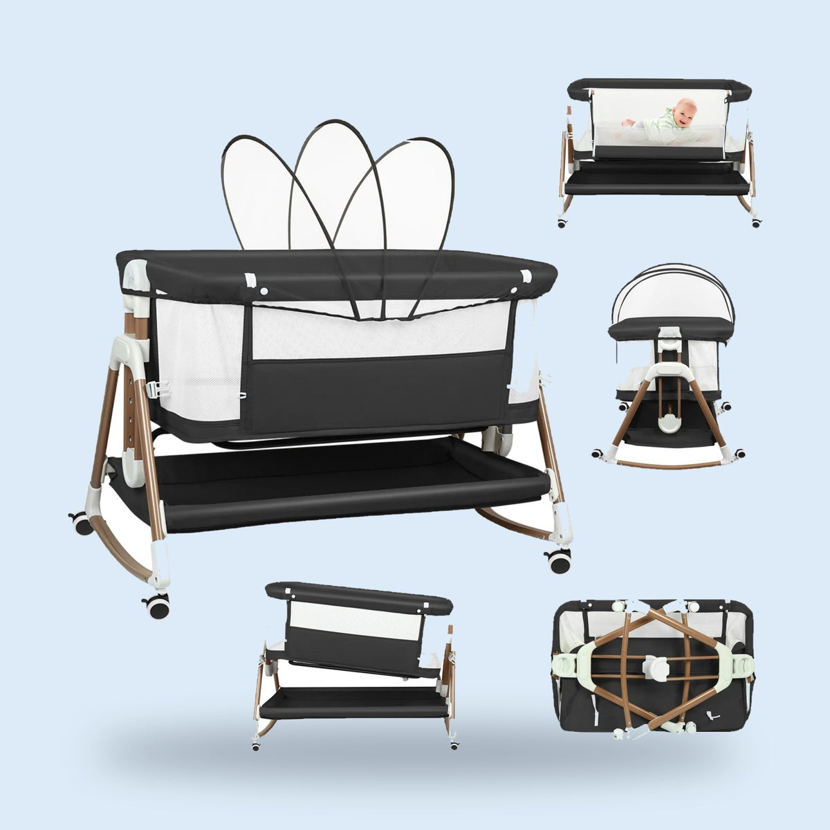 Buggino Westerpark – Lit bébé 3 en 1 coloris blanc, vue 7