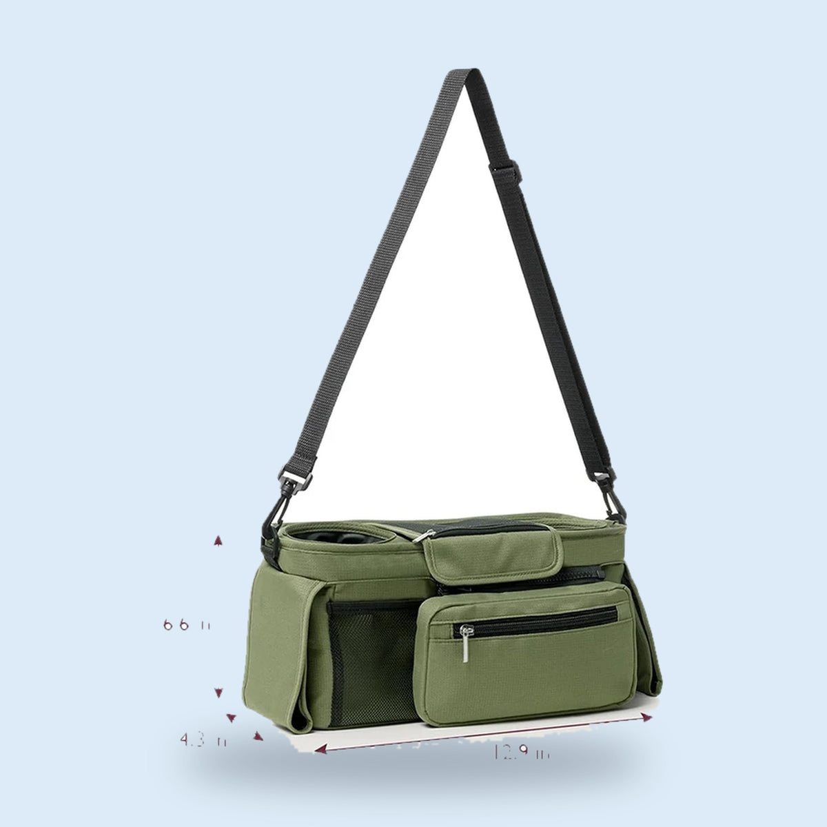 Buggino Wupper – Organizer in Schwarz, Ansicht 5